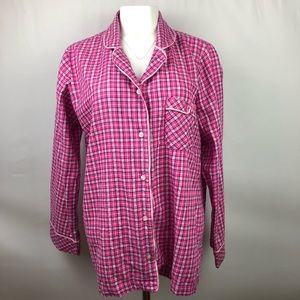 Victoria’s Secret Women’s Flannel Pajama Top Sz L